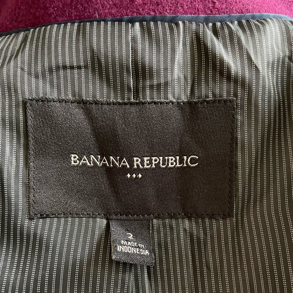 Banana Republic Recycled Wool Military Huckleberry Double Breasted Blazer EUC- S - Picture 15 of 16
